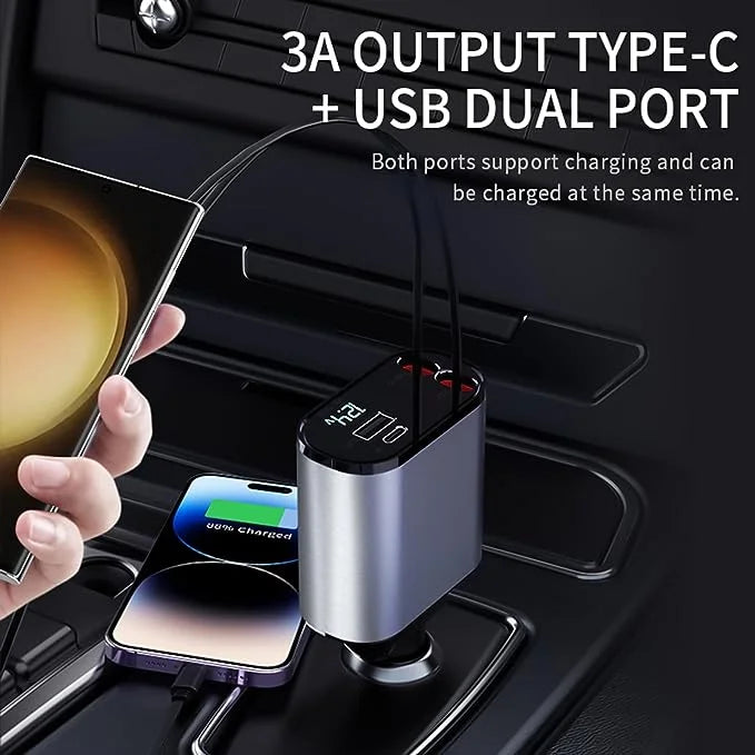 TRULEGANCE™ Retractable Fast Car Charger