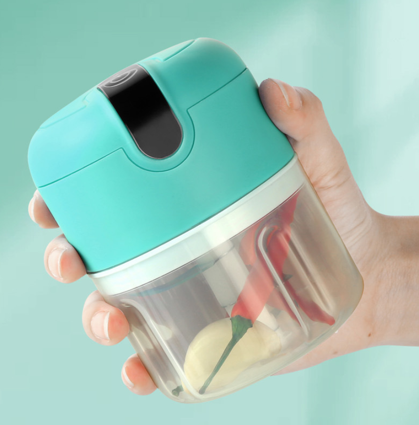 TRULEGANCE™ Mini Electric Garlic Chopper Food Processor, Garlic Electric Grinder Onion Chopper, Blender to Vegetable, Wireless Garlic Mincer Tool for Ginger, Chili, Fruit, Meat, etc